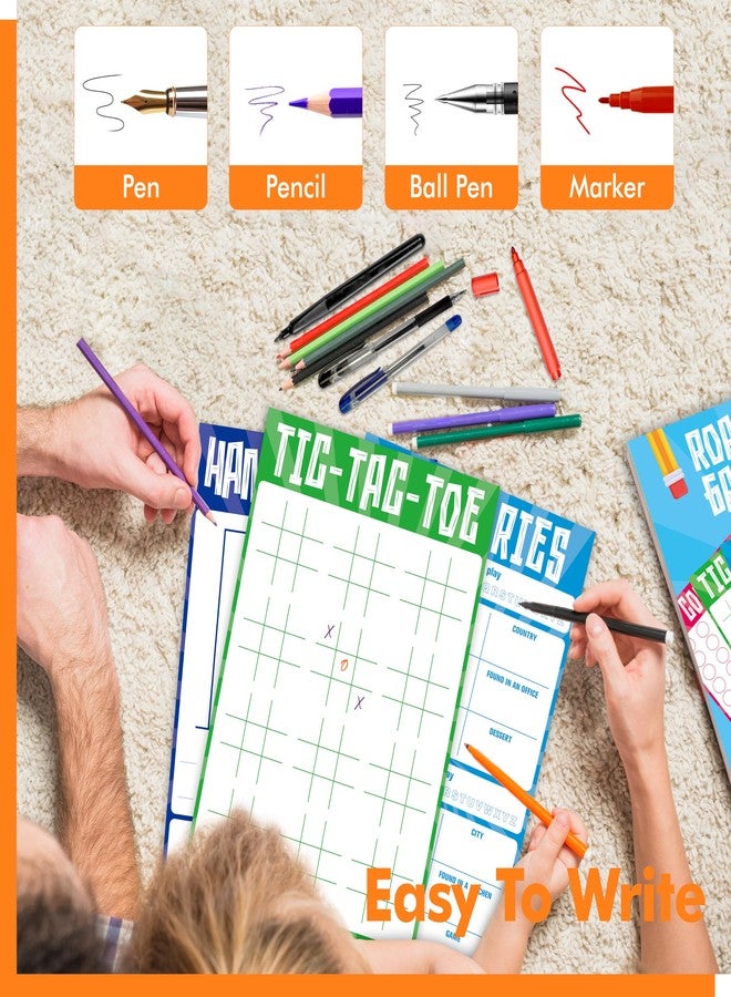 Gethelud 2 Pack Road Trip Game Pads, 10 Games (Categories, Dot & Boxes, Tic-tac-Toe, Scavenger Hunt Bingo), Pen Pencil Paper Game, Plane Trip/Car Travel/Getaway Activity Pad for Kid, Adult - Image 5